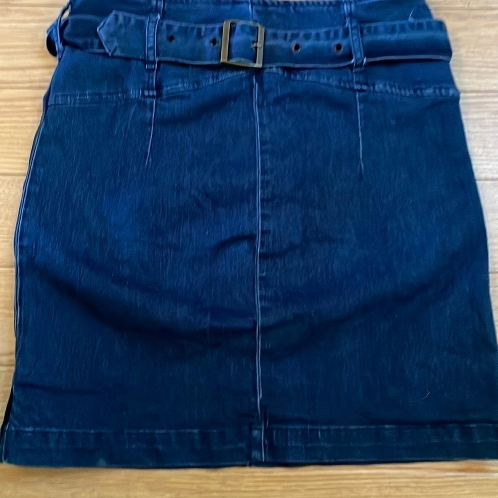 Free People Dark Blue Denim Skirt